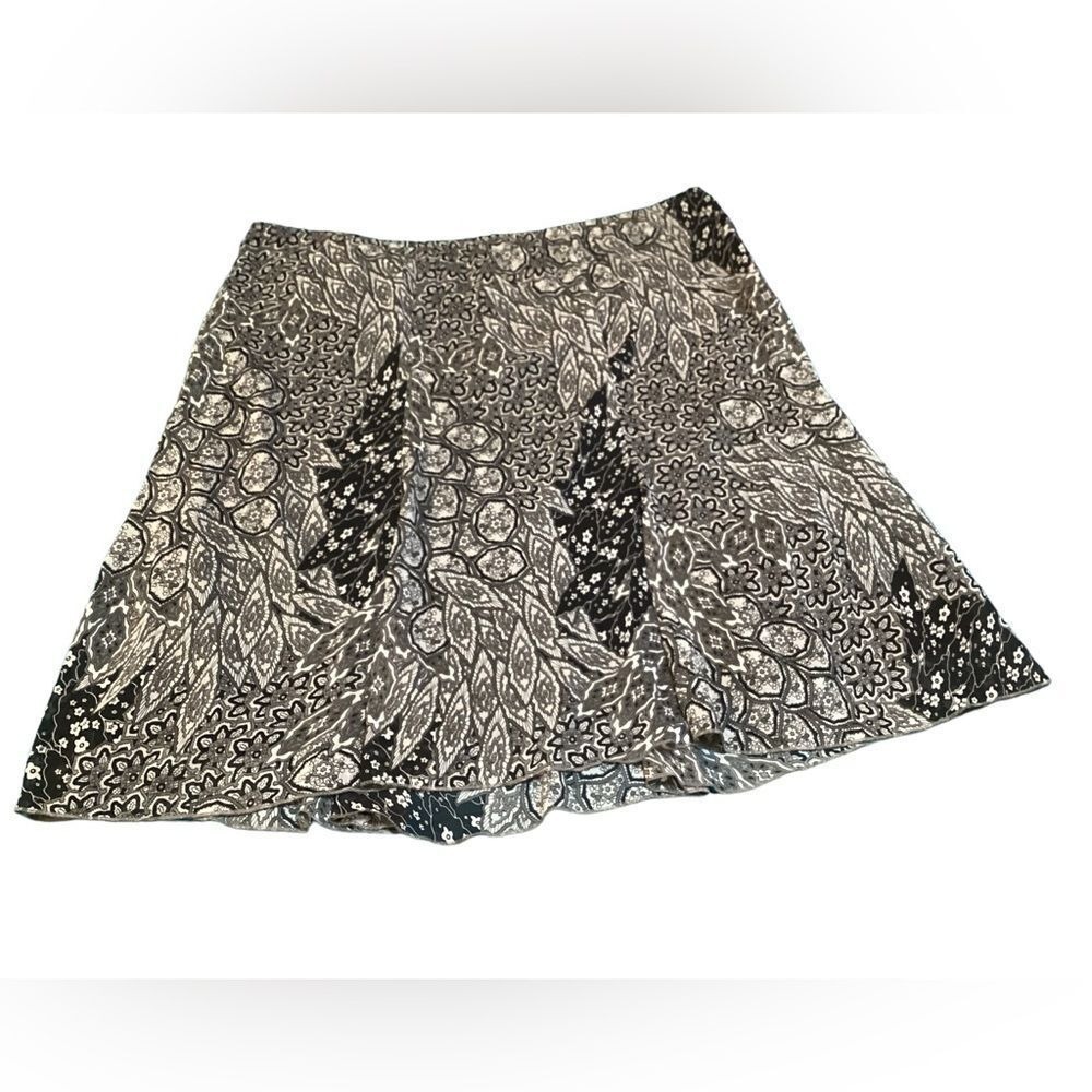 👜Paisley Print Skirt A-Line Knee Length Neutral Tones‎ Patterned Casual Size 15